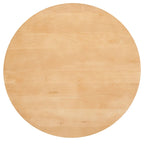 Round Wood Coffee Table 35"W x 35"D x 16"H - Solid Mango Wood - 3 Cylindrical Legs - Sculptural Asymmetrical Design