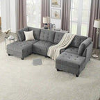 DIY Combination Modular Sectional Sofa, Gray