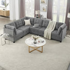 DIY Combination Modular Sectional Sofa, Gray
