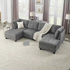 DIY Combination Modular Sectional Sofa, Gray