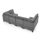 DIY Combination Modular Sectional Sofa, Gray