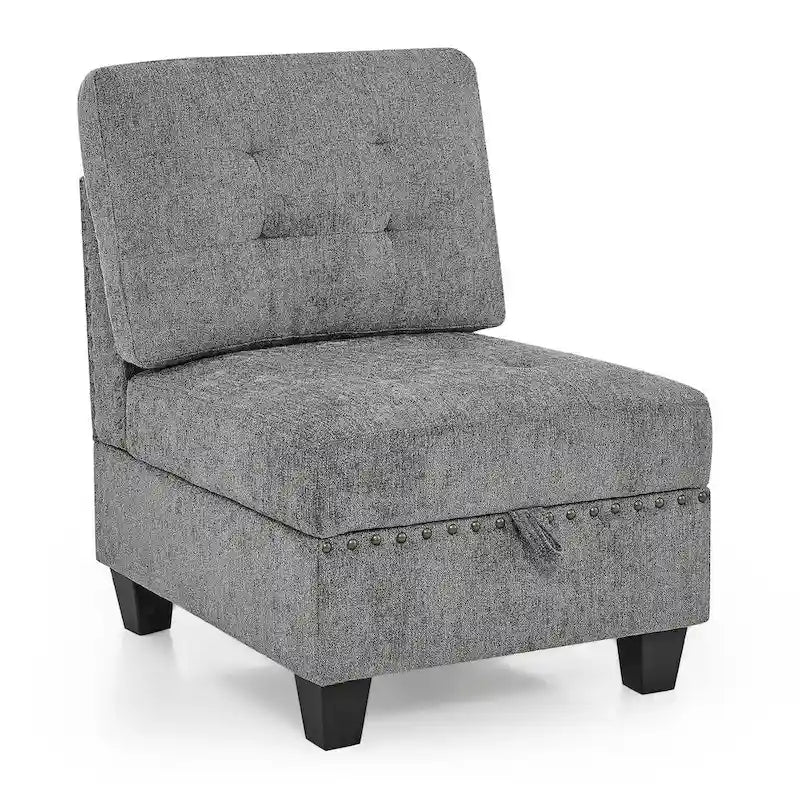 DIY Combination Modular Sectional Sofa, Gray