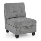 DIY Combination Modular Sectional Sofa, Gray