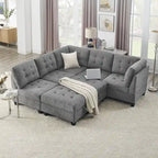 DIY Combination Modular Sectional Sofa, Gray