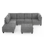 DIY Combination Modular Sectional Sofa, Gray