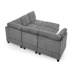 DIY Combination Modular Sectional Sofa, Gray