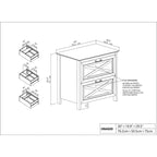 2-Drawer Lateral Filing Cabinet - Washed Gray - Farmhouse Style - Letter/Legal Size - 30"W x 20"D x 29.5"H - Scratch-Resistant