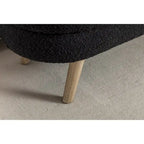 Boucle Fabric Storage Bench with Wood Legs - 48.88"D x 16.93"W x 18.7"H - 300 lbs Capacity - Bedroom Living Room Bench