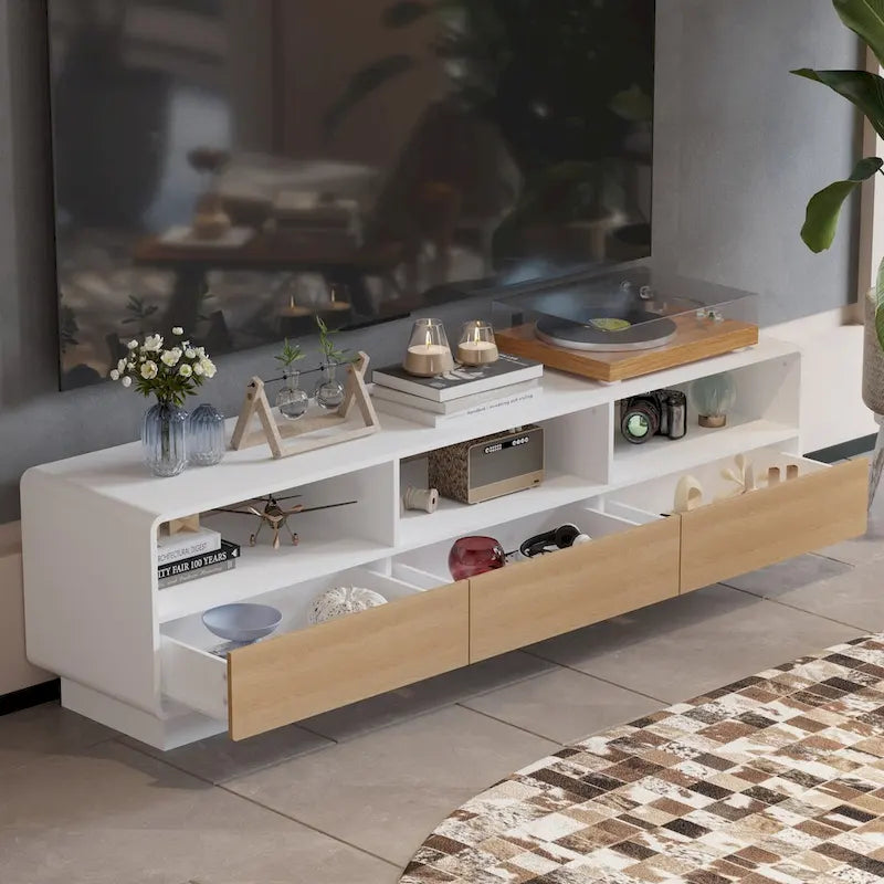 Innovative Rebound Drawer TV Stand: A Fusion of Function & Style - 70.9