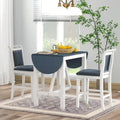 3-Piece Wood Counter Height Drop Leaf Dining Table Set