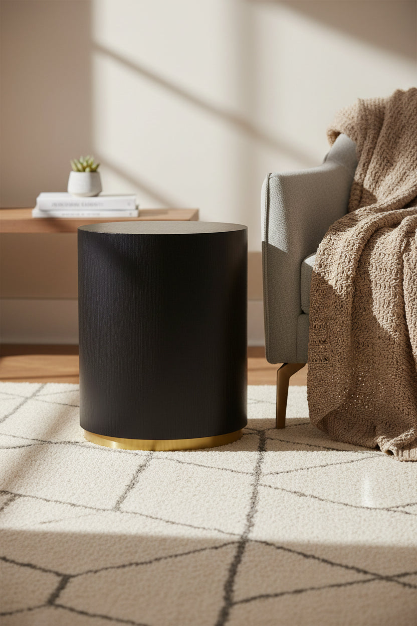 Round side Table for Living Room Fully Assembled